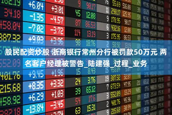 股民配资炒股 浙商银行常州分行被罚款50万元 两名客户经理被警告_陆建强_过程_业务